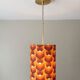 table lamp metal | geometric printed lampshade seventies style