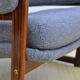 Scandinavian Rosewood Wingback Armchair with Wool Upholstery, 1960