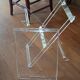 Folding side table in plexiglass with removable top – Vintage design