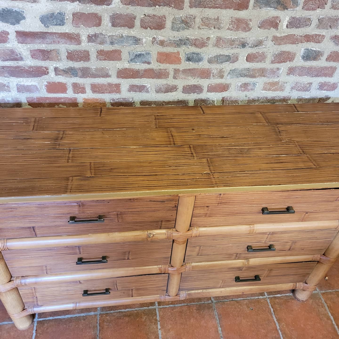 Bamboo chest of drawers