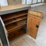 Factory blue patinated workshop furniture