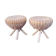Pair of vintage wicker stools