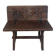 Small antique wooden bench with a folding backrest.