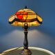 Lampe de table style Tiffany en vitrail, Art déco