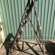 Former painter's stepladder wood 6 marches decoration vintage library