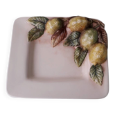 Plat en barbotine citrons Italy