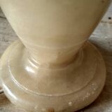 Old marbled stone lamp base