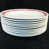 11 flat plates badonviller red no digoin