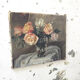 Canvas oil on panel with flowers