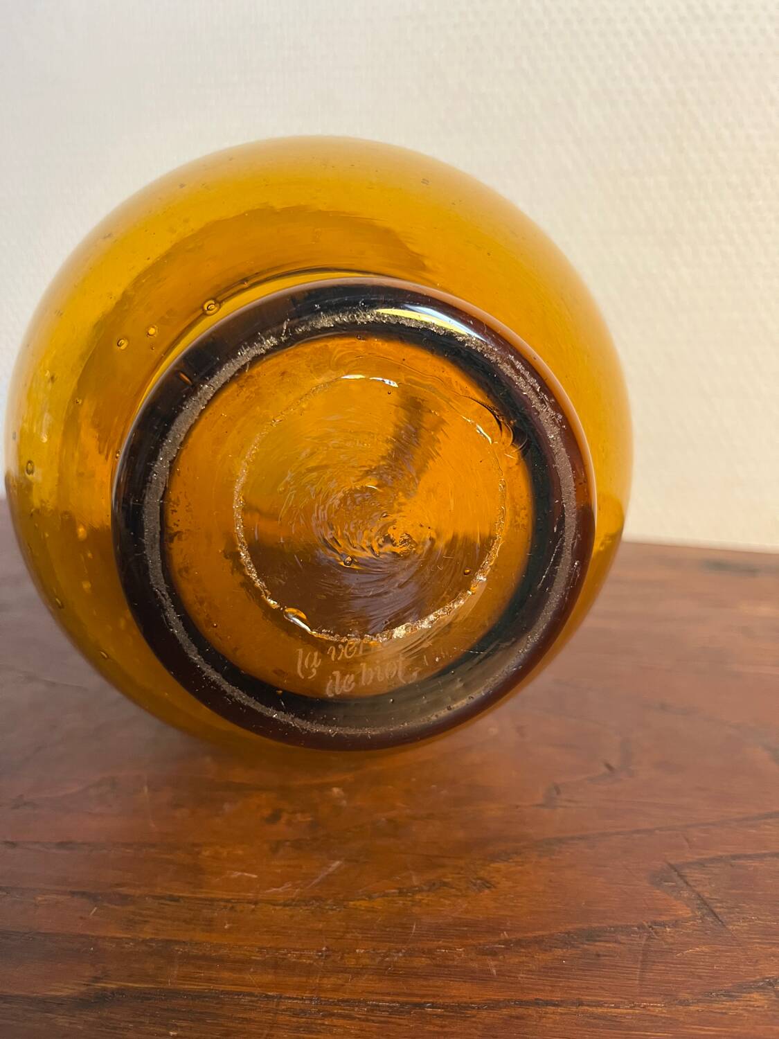 Bubble glass vase from biot france glassworks