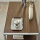 Vintage chrome metal and wood rolling dessert trolley from the 70s-80s.