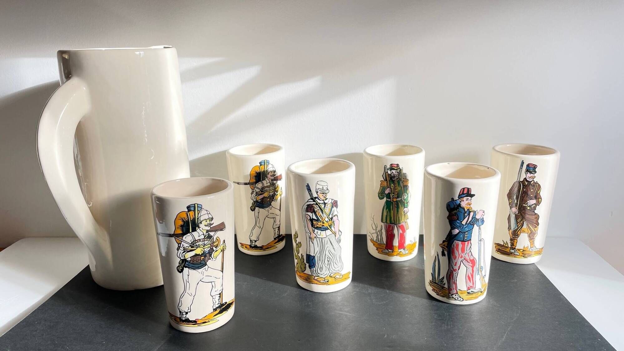 Vintage ceramic orangeade set