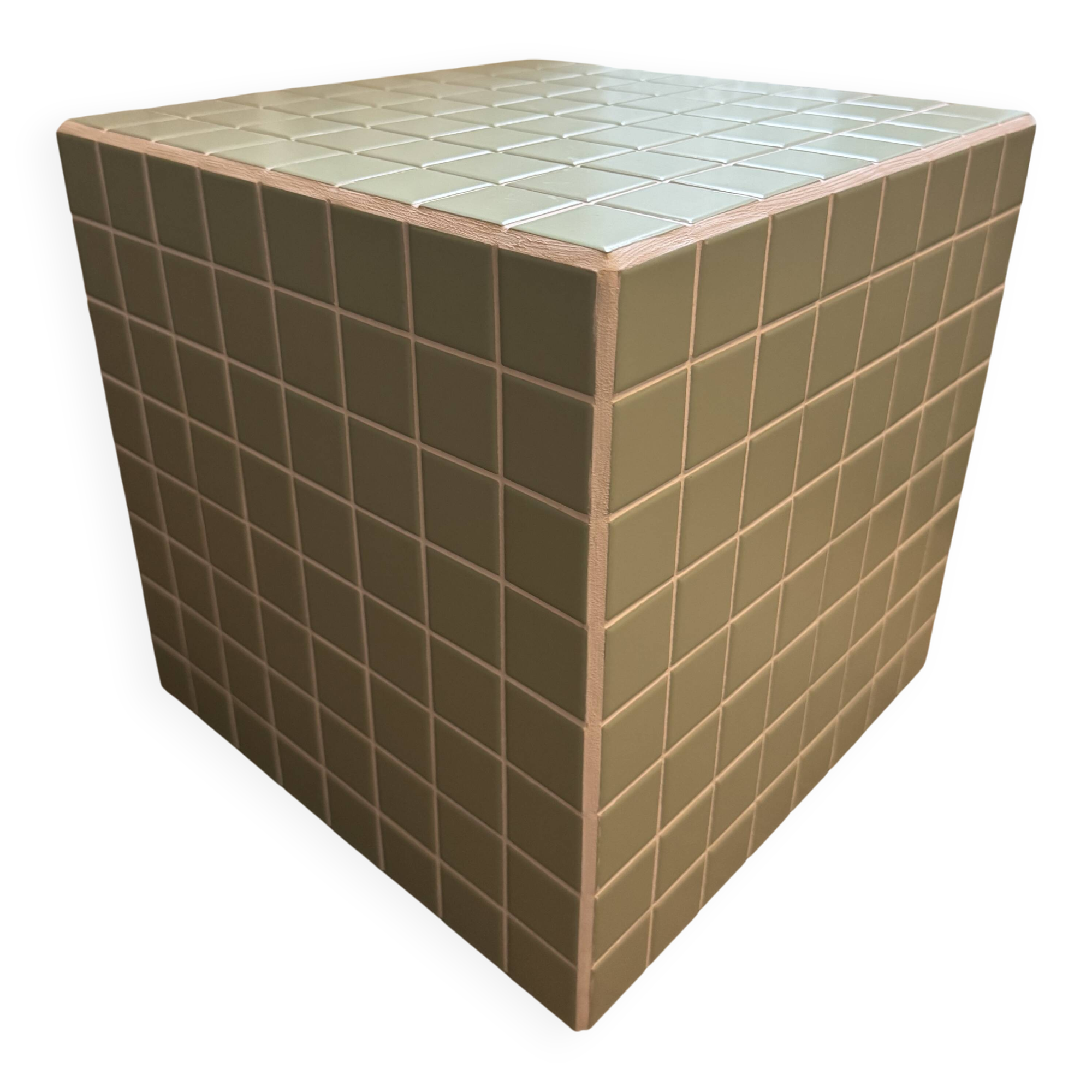 Cube side table in ceramic 40x40cm