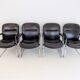 Set of 4 leather office chairs by Grahl