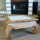 Opium style coffee table in solid wood