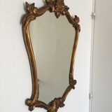 Wood carved and gilded mirror