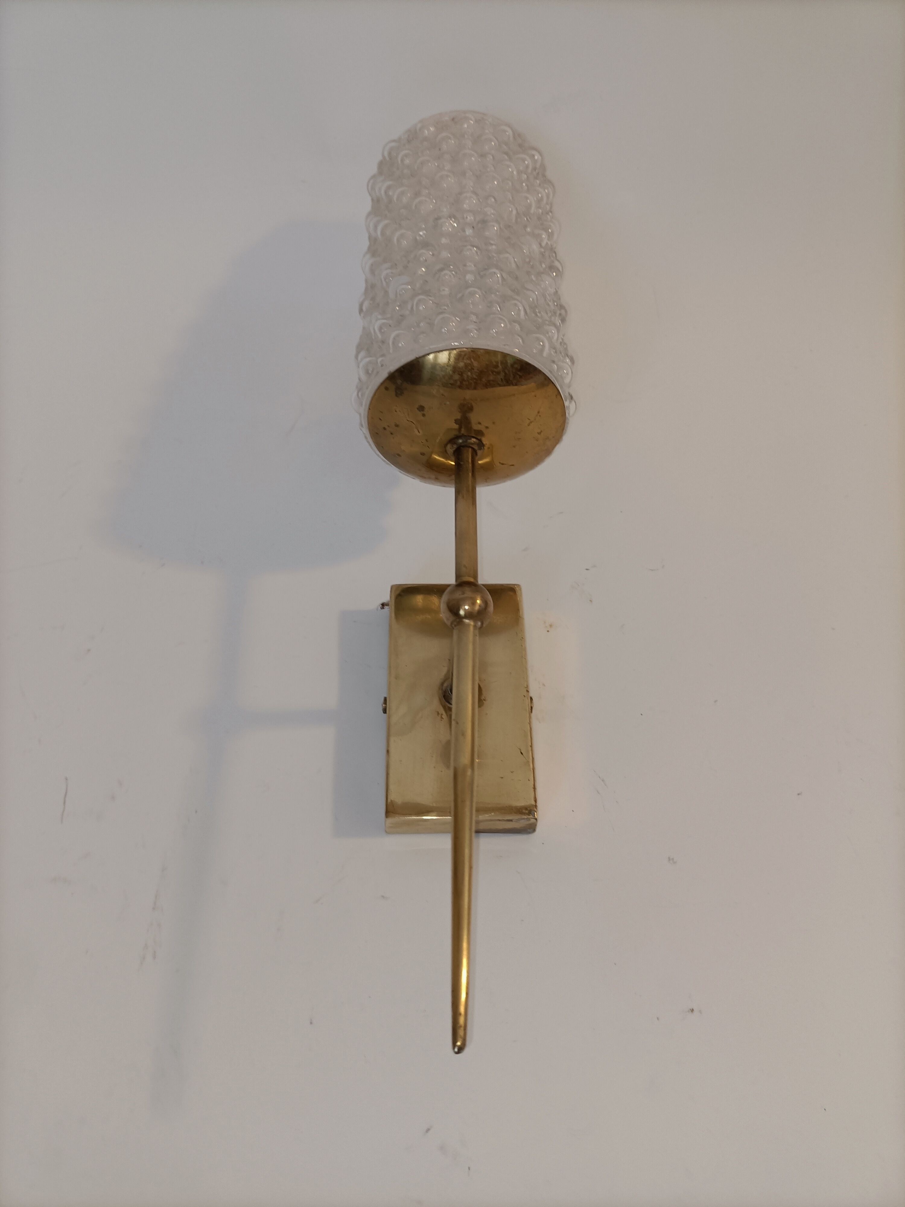 Wall lamp in golden brass Vintage. 1960.