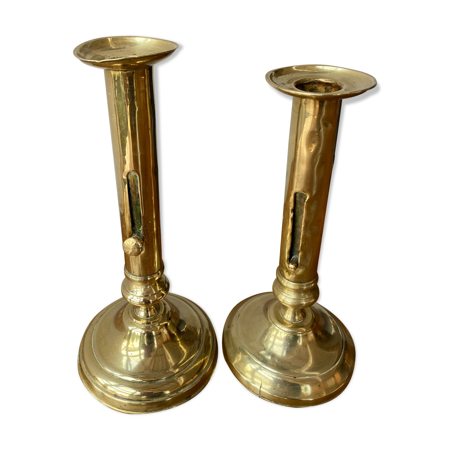 Lot of copper candlesticks