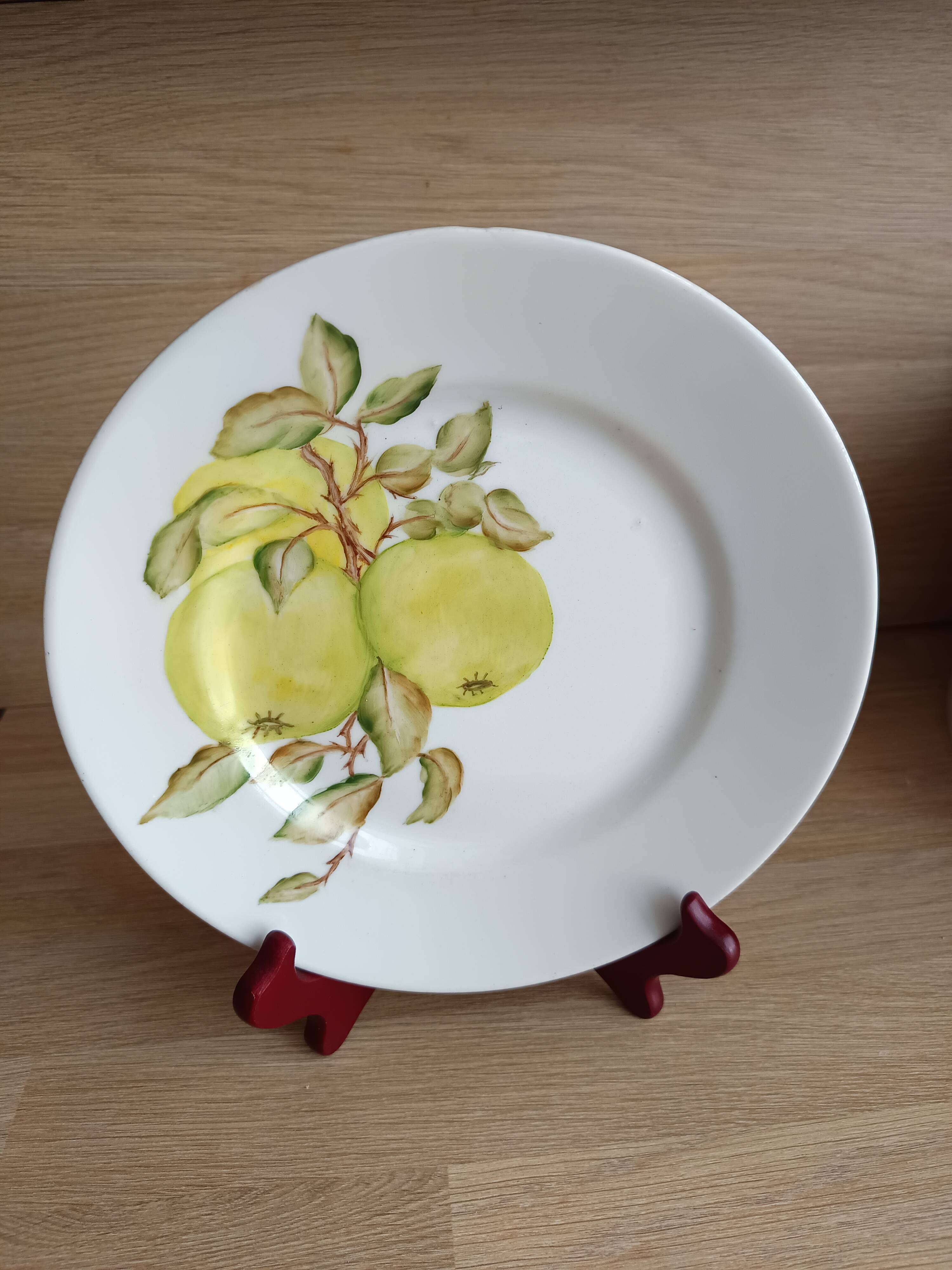 3 hand-decorated plates