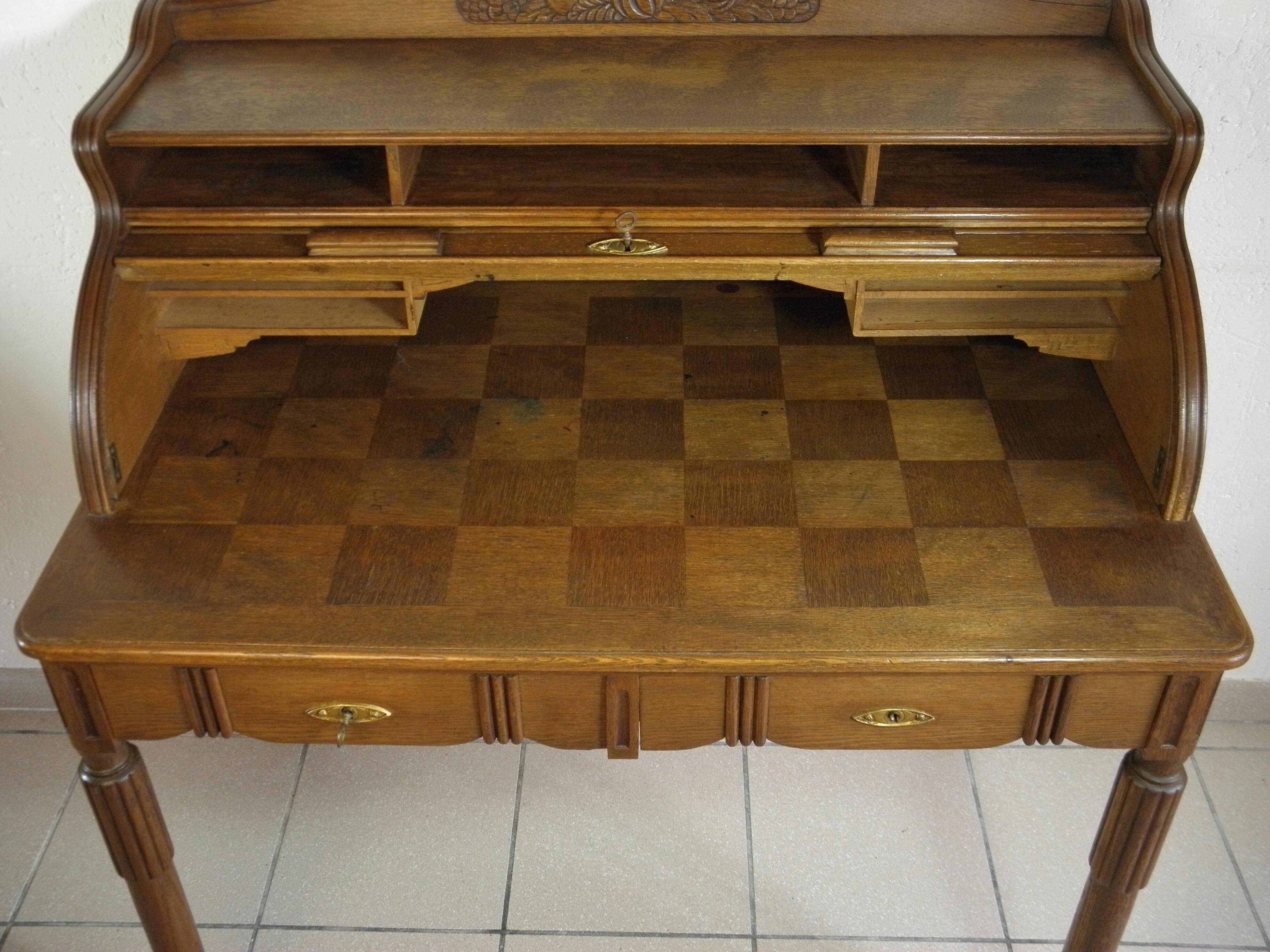 Art deco cylindrical desk