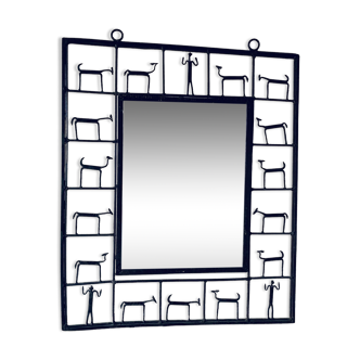 Miroir en ferronnerie d’art, Frederick Weinberg