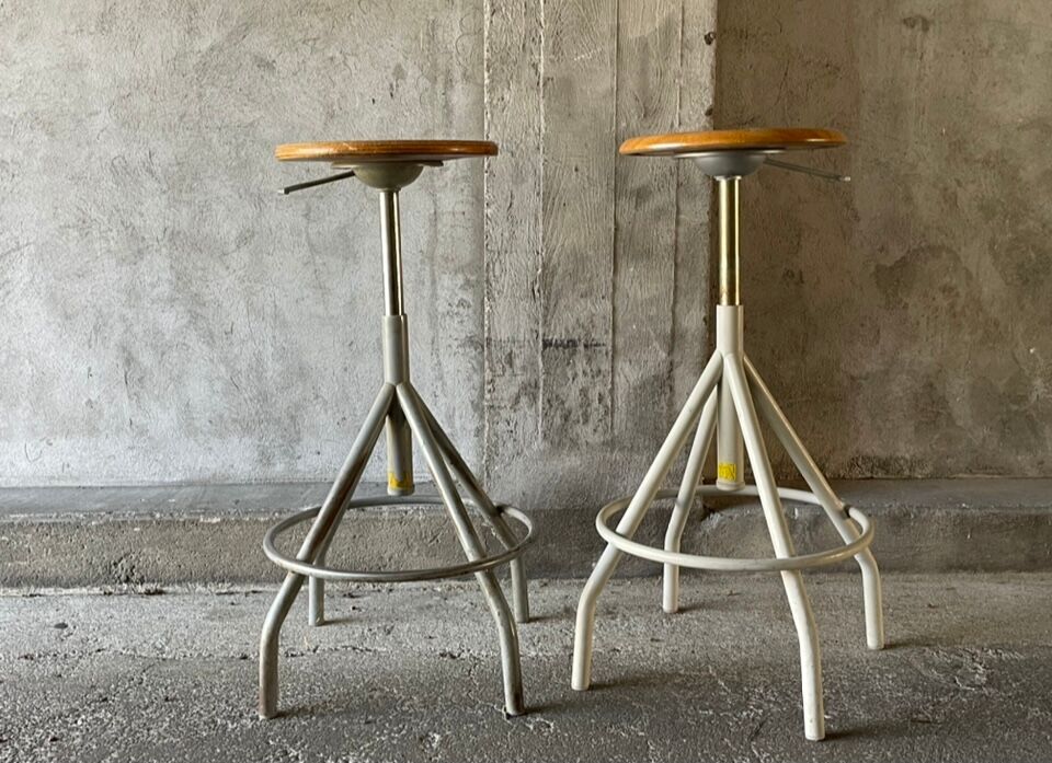 Pair of BAO workshop stools, 1950s