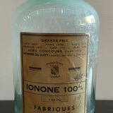 Lot of old glass perfumer bottles with original labels