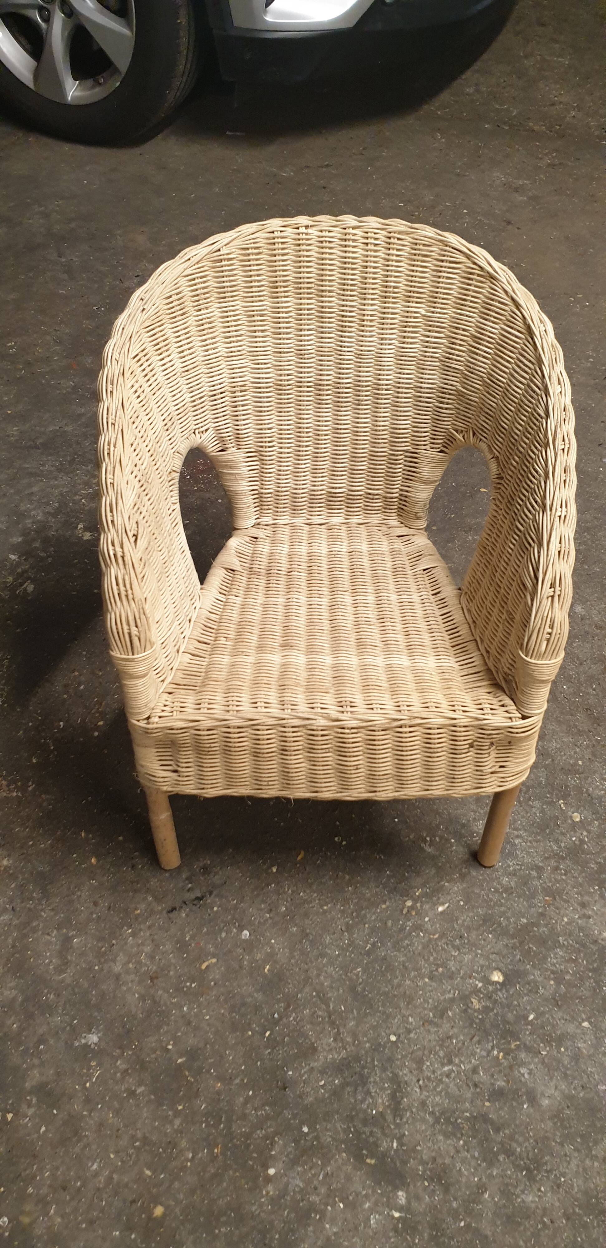 Children's rattan armchair