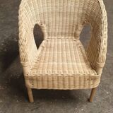 Fauteuil rotin enfant
