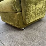 Fauteuil Velours Vert année 70