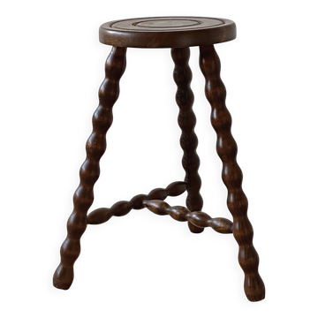 Antique wooden tripod stool