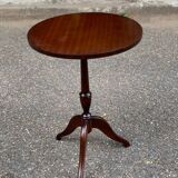 Solid walnut wood tripod side table