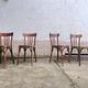 Lot 4 baumann chairs - bistro bar brasserie bohème vintage 1950 old