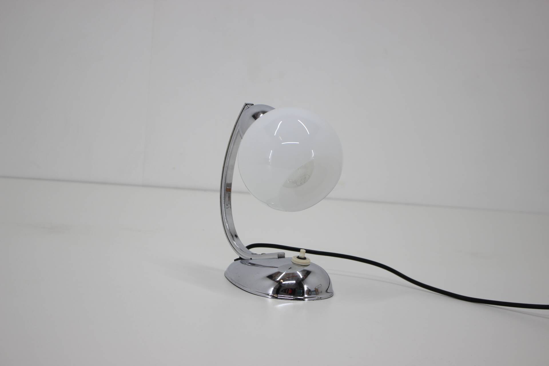 1950s chrome table lamp, Czechoslovakia
