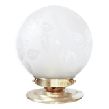 Lampe à poser verre gravé