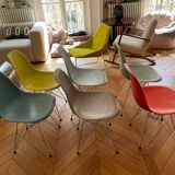 Set of 6 Vitra DSR chairs