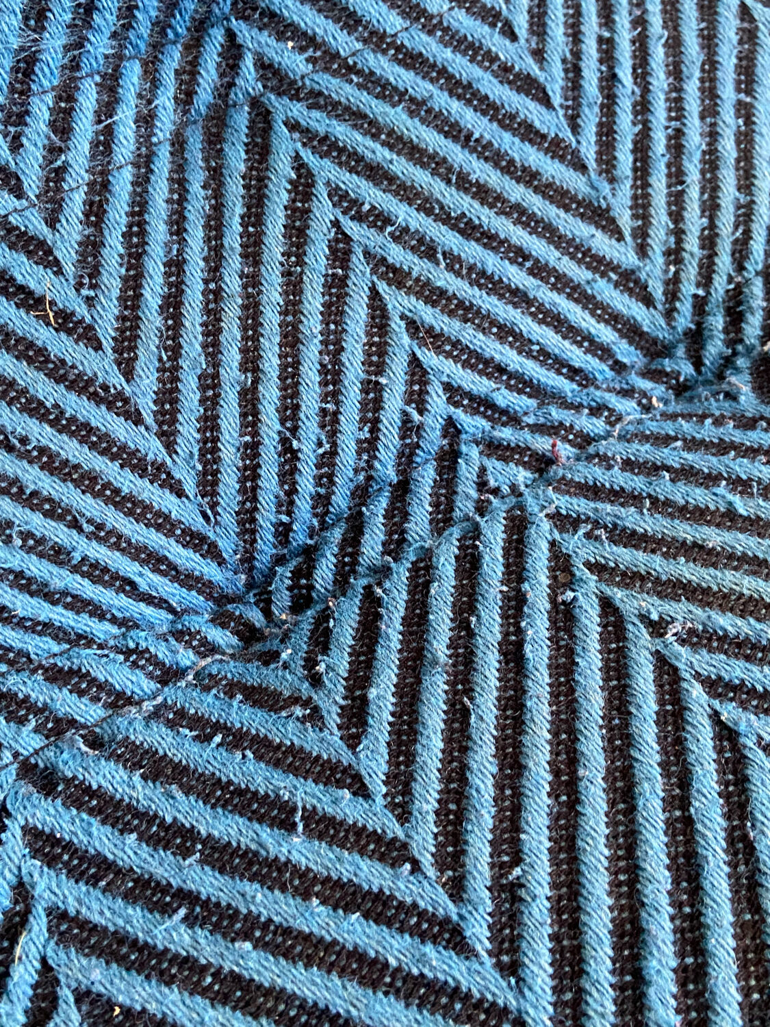 Pair of chevron fabric heaters, c.1970