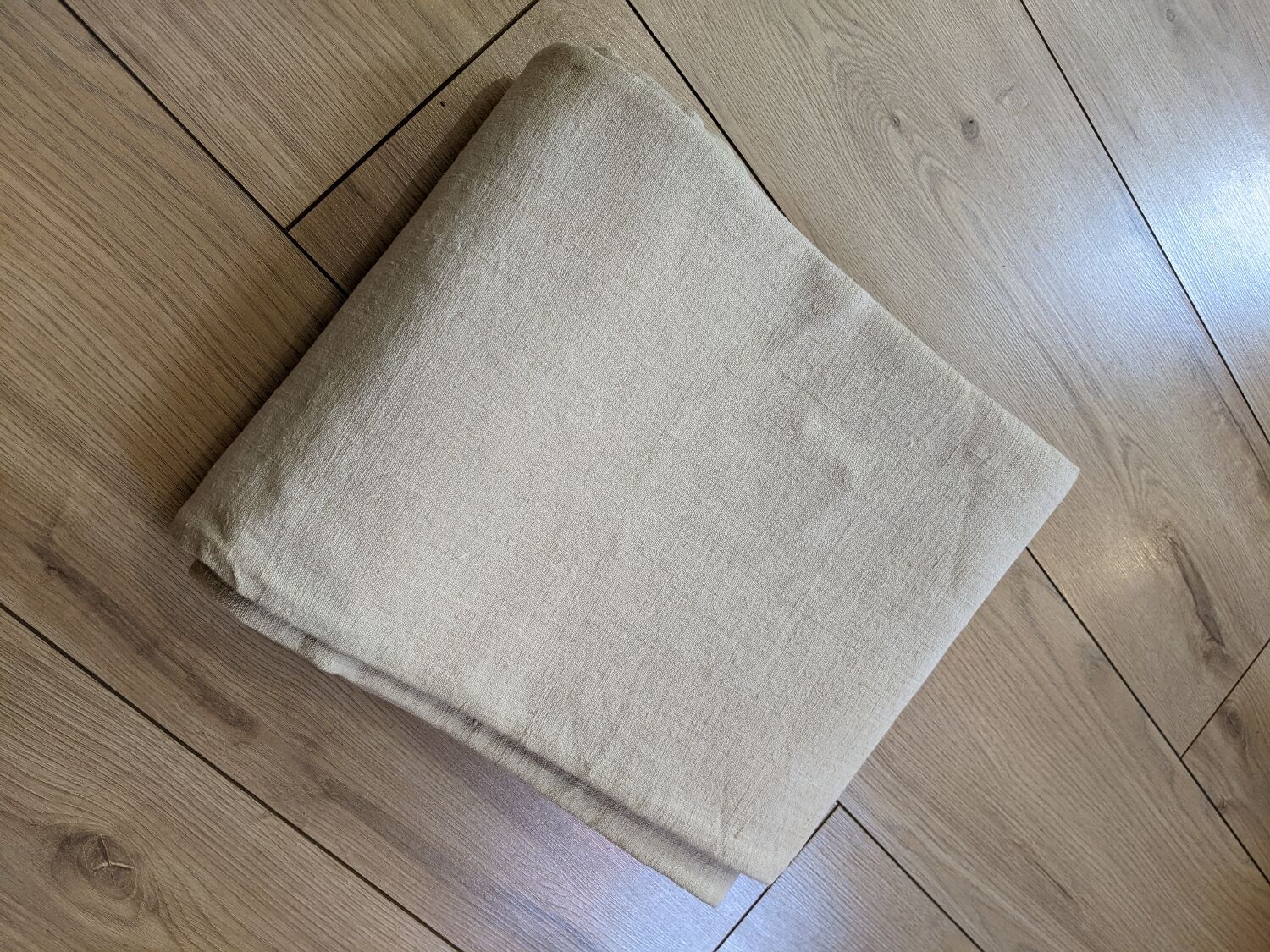 LM embroidered antique hemp sheet