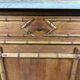 Bamboo-style pine sideboard and marble top early nineteenth century
