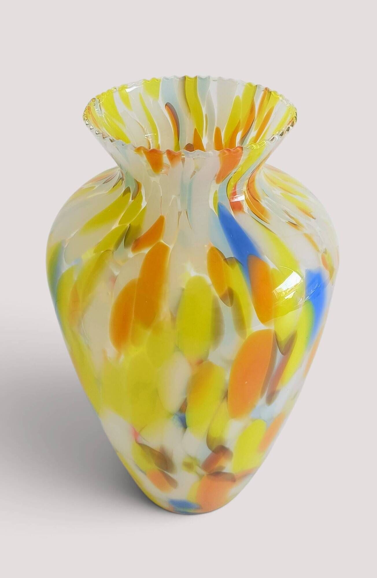 Vintage Murano glass vase, Italy, circa 1960, coloured artistic glass.