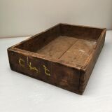 Old wooden box of industrial workshop