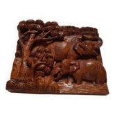 Wooden wall sculpture African art handcrafted ethnic tribal decoration