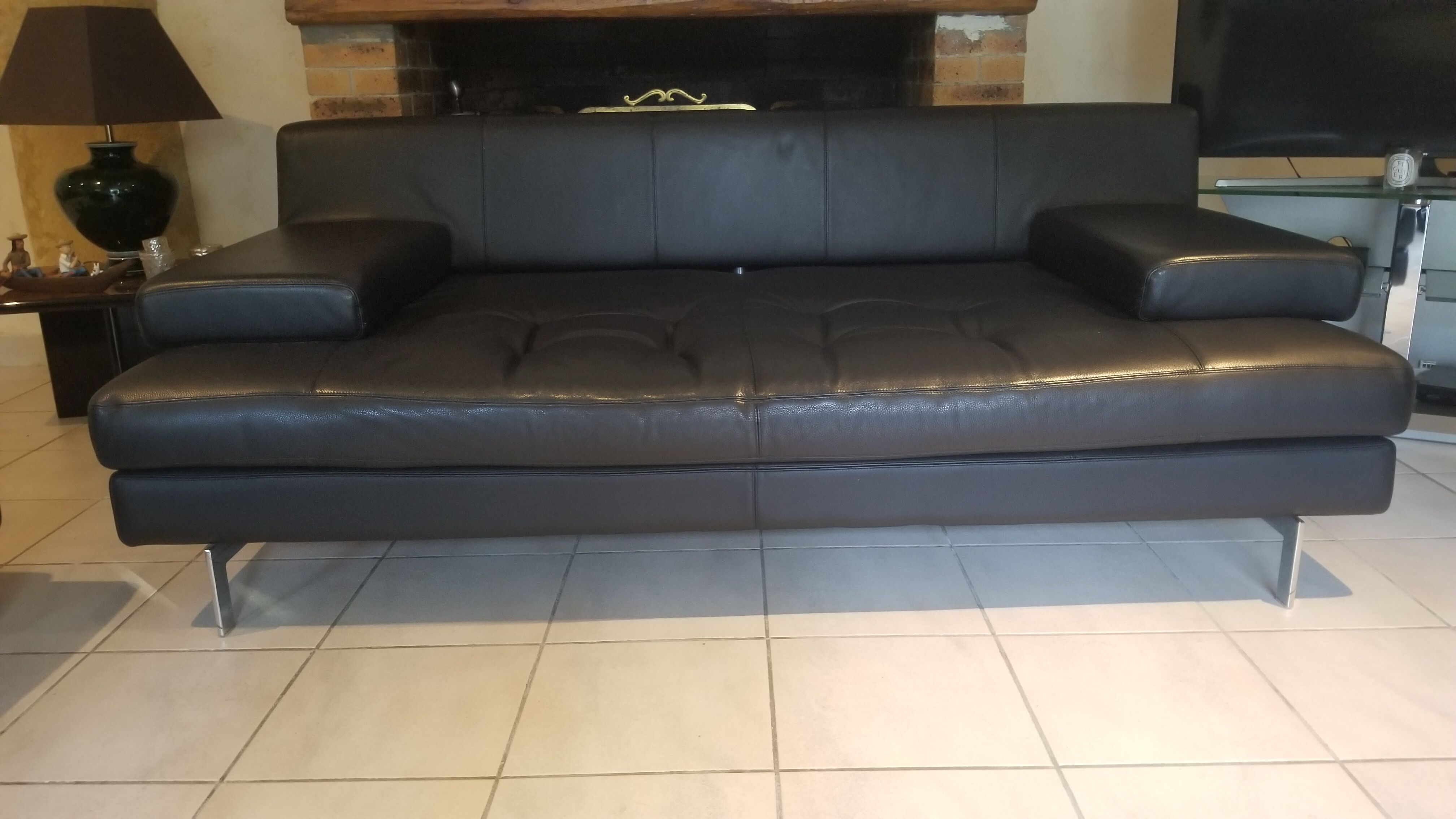 1 canapé  2 places cuir