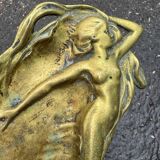 Art Nouveau bronze catchall