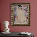 20th century French signed female nude painting