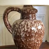 Vintage enamelled ceramic lamp