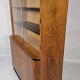 Showcase in Walnut by Jindřich Halabala from UP Zavody, 1950s