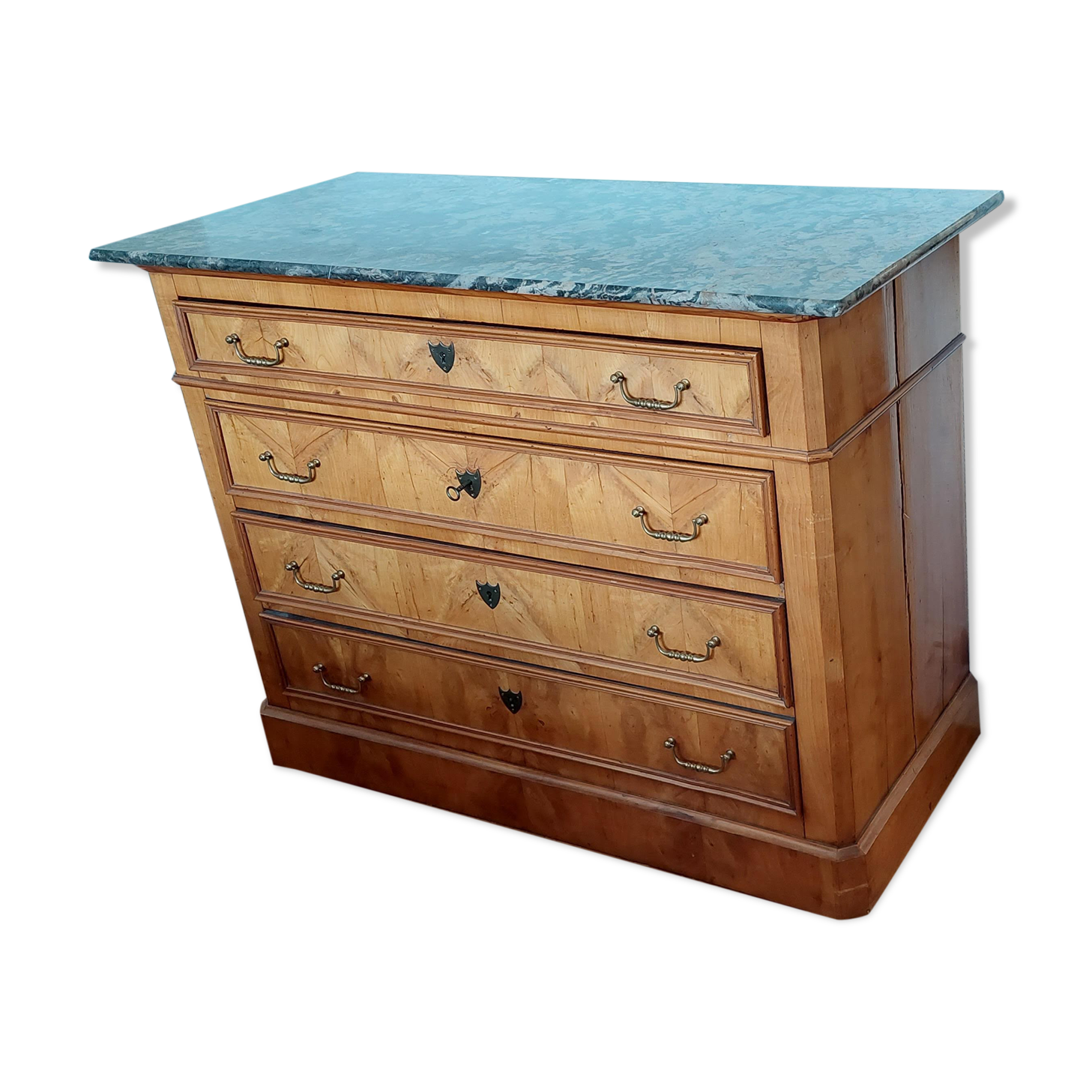 Louis Philippe chest of drawers / cherry and marble
