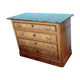 Louis Philippe chest of drawers / cherry and marble