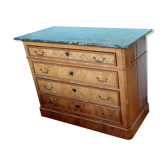 Commode Louis Philippe merisier et marbre